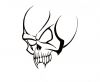 tribal skull symbol tattoo